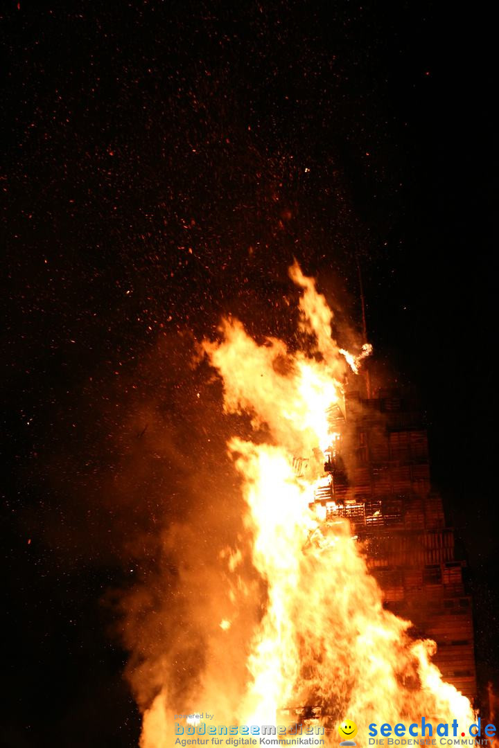 Funkenfeuer in Ittendorf bei Markdorf am Bodensee, 05.03.2017