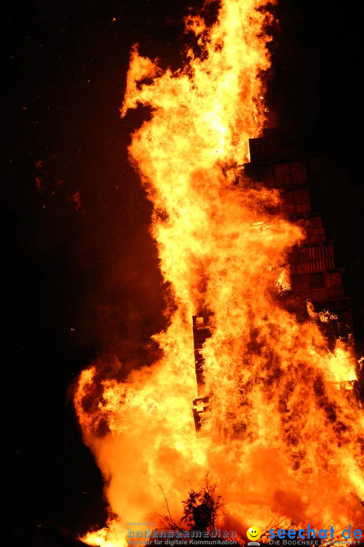 Funkenfeuer in Ittendorf bei Markdorf am Bodensee, 05.03.2017