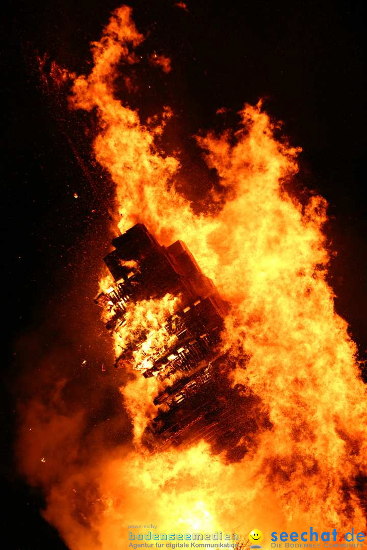 Funkenfeuer in Ittendorf bei Markdorf am Bodensee, 05.03.2017