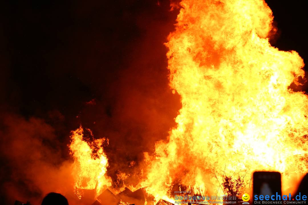 Funkenfeuer in Ittendorf bei Markdorf am Bodensee, 05.03.2017