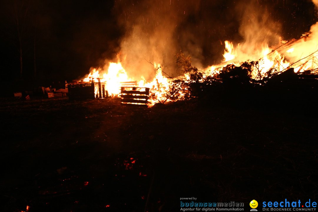 Funkenfeuer in Ittendorf bei Markdorf am Bodensee, 05.03.2017