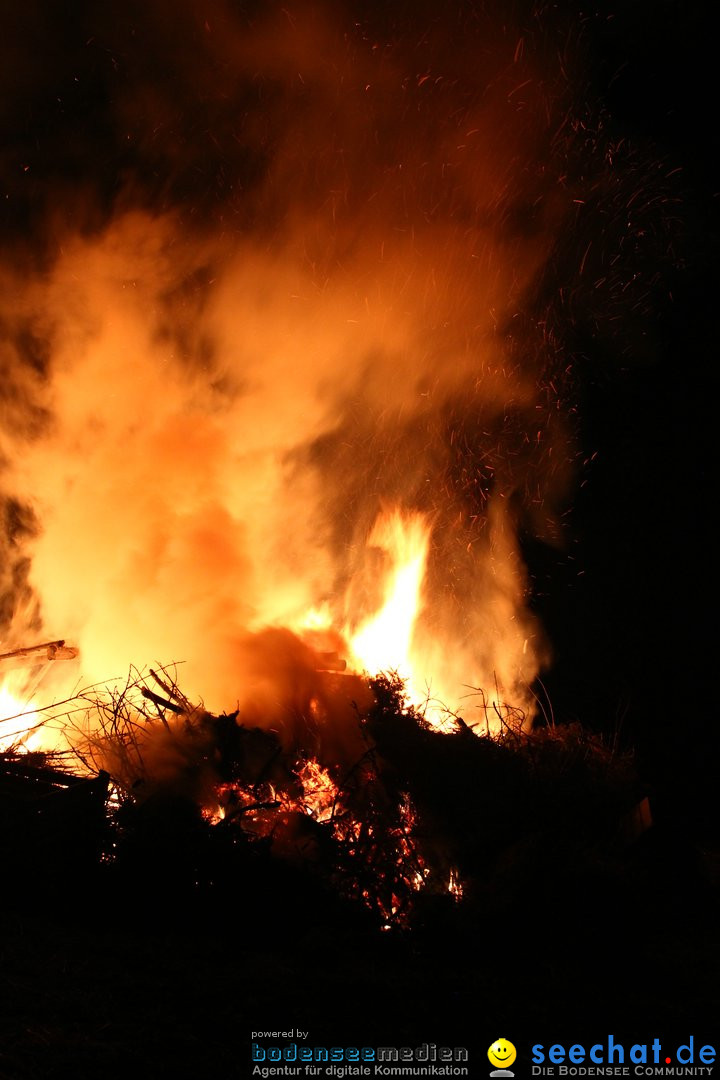 Funkenfeuer in Ittendorf bei Markdorf am Bodensee, 05.03.2017