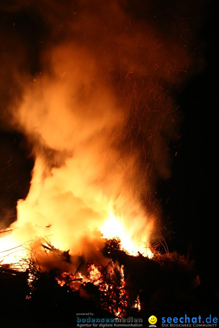 Funkenfeuer in Ittendorf bei Markdorf am Bodensee, 05.03.2017