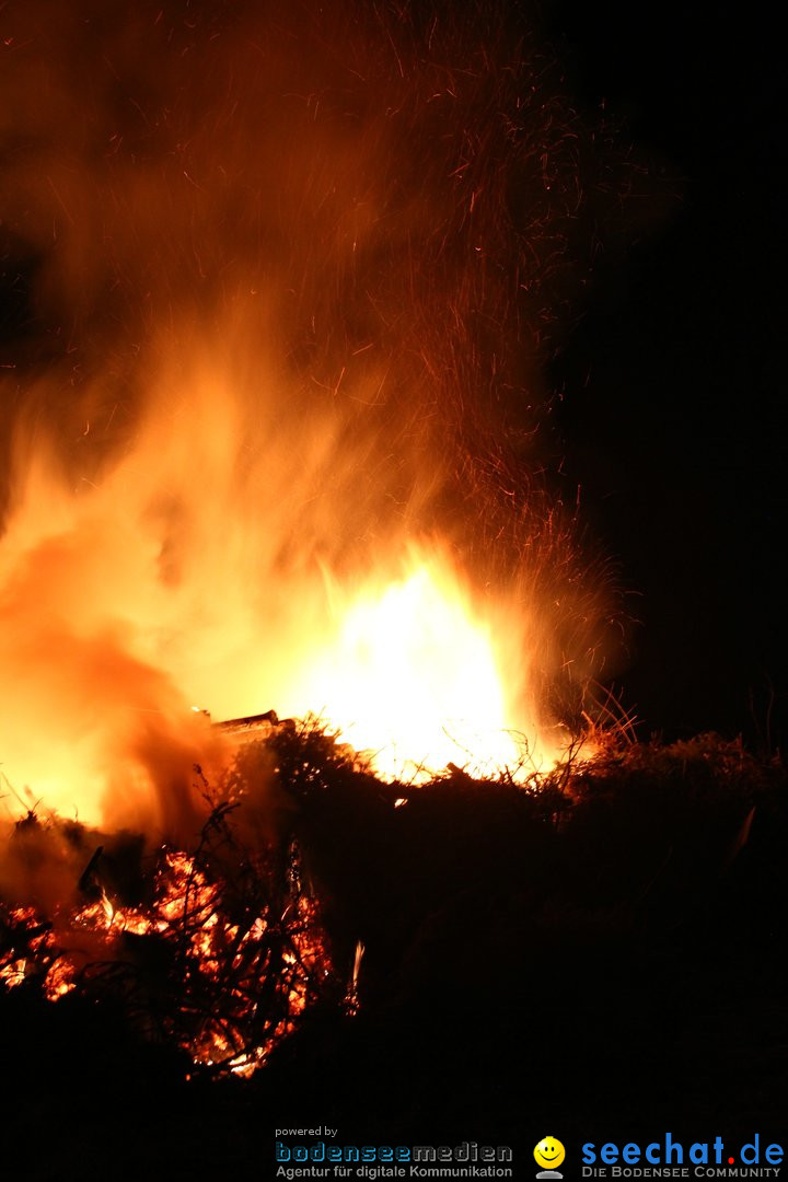 Funkenfeuer in Ittendorf bei Markdorf am Bodensee, 05.03.2017