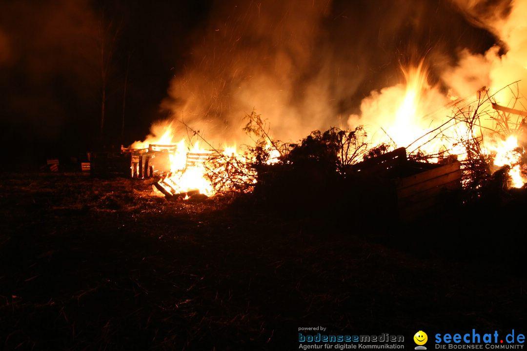 Funkenfeuer in Ittendorf bei Markdorf am Bodensee, 05.03.2017