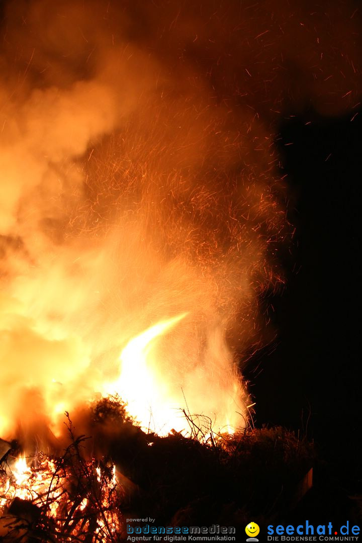 Funkenfeuer in Ittendorf bei Markdorf am Bodensee, 05.03.2017