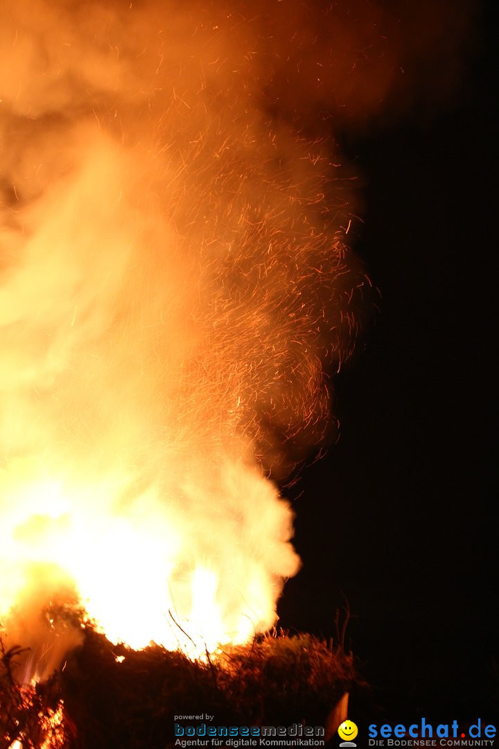 Funkenfeuer in Ittendorf bei Markdorf am Bodensee, 05.03.2017