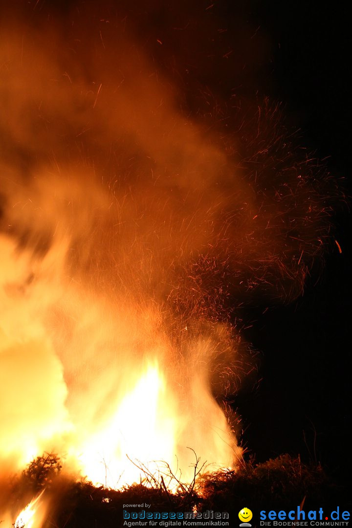 Funkenfeuer in Ittendorf bei Markdorf am Bodensee, 05.03.2017