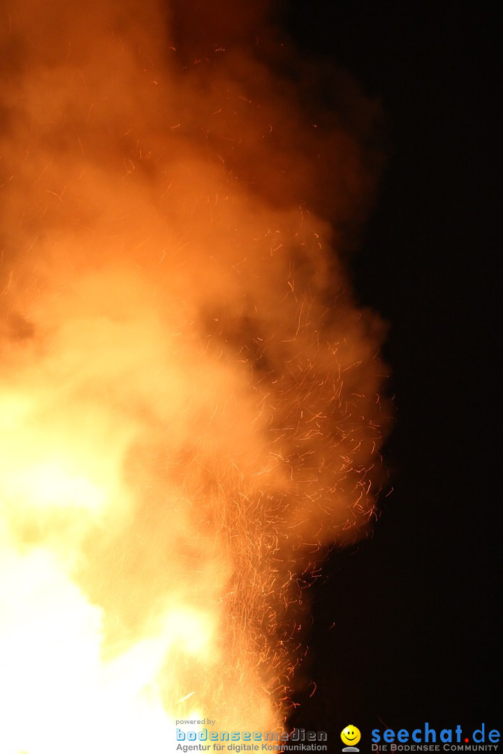 Funkenfeuer in Ittendorf bei Markdorf am Bodensee, 05.03.2017