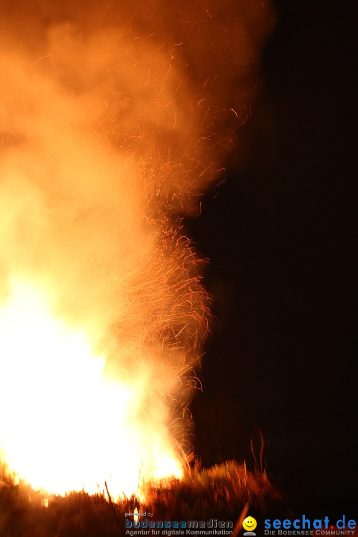 Funkenfeuer in Ittendorf bei Markdorf am Bodensee, 05.03.2017