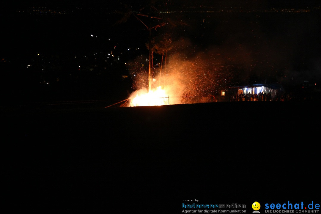 Funkenfeuer in Ittendorf bei Markdorf am Bodensee, 05.03.2017