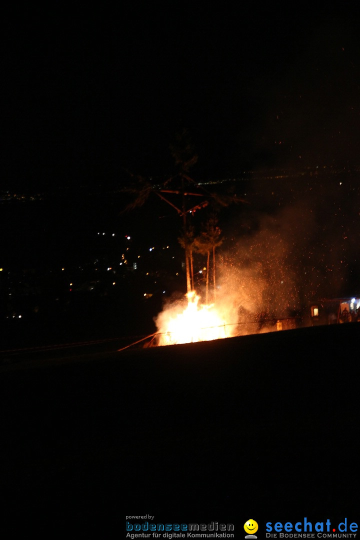 Funkenfeuer in Ittendorf bei Markdorf am Bodensee, 05.03.2017