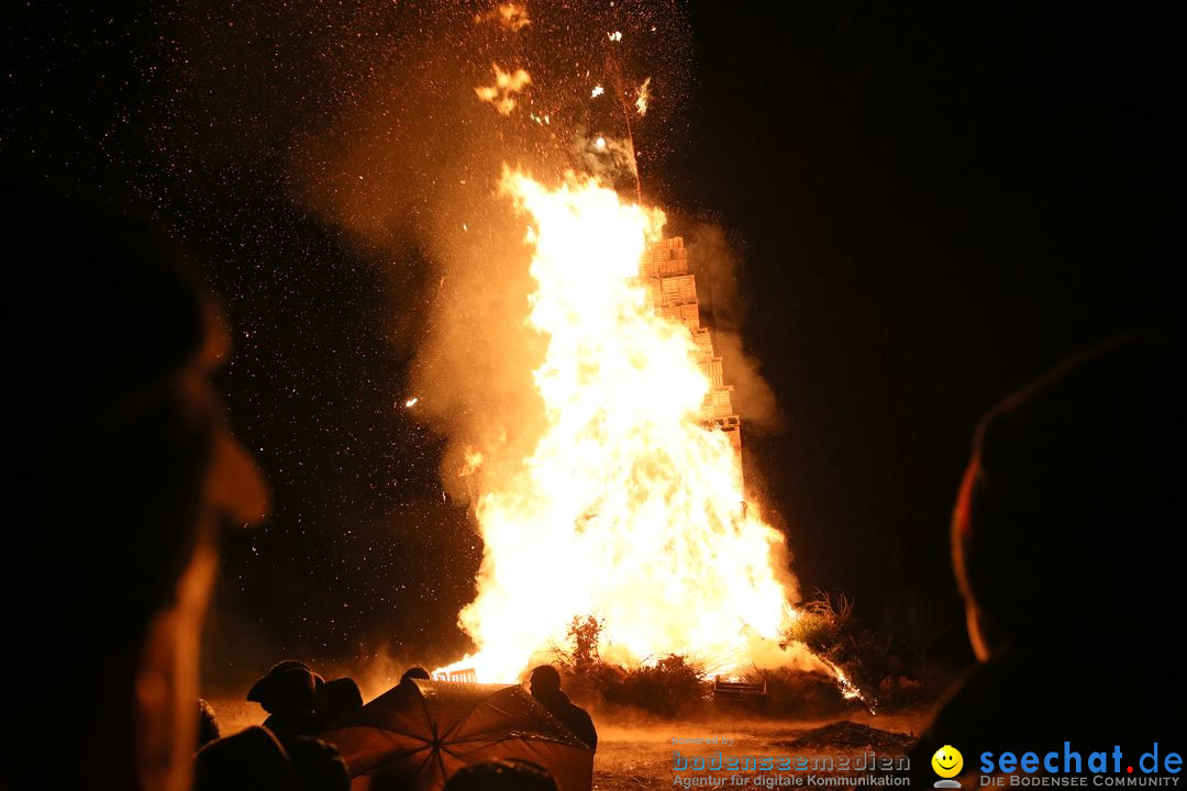 Funkenfeuer in Ittendorf bei Markdorf am Bodensee, 05.03.2017