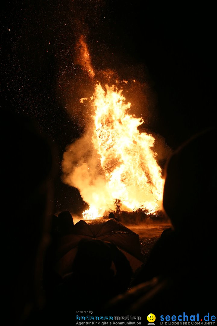 Funkenfeuer in Ittendorf bei Markdorf am Bodensee, 05.03.2017