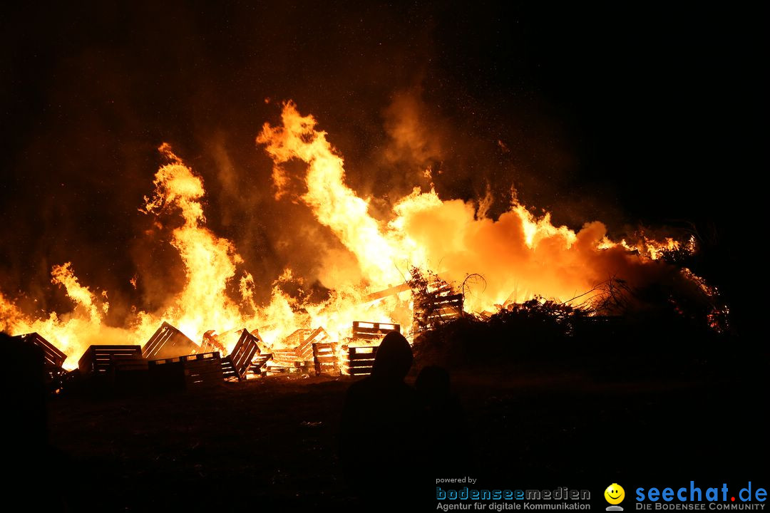 Funkenfeuer in Ittendorf bei Markdorf am Bodensee, 05.03.2017