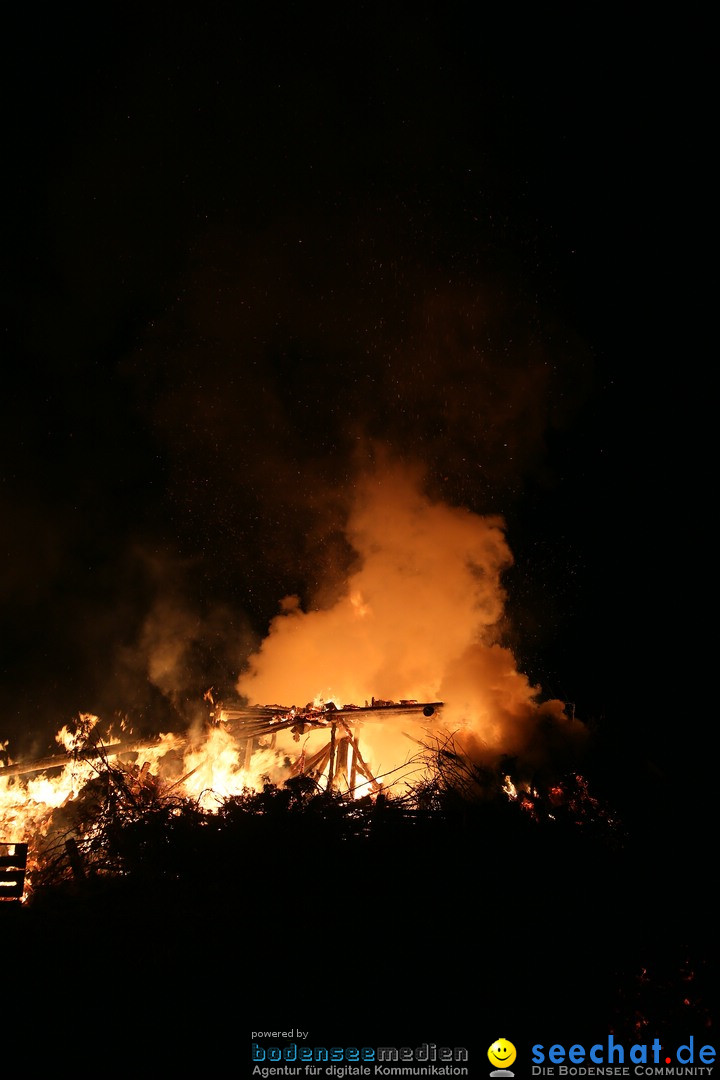 Funkenfeuer in Ittendorf bei Markdorf am Bodensee, 05.03.2017