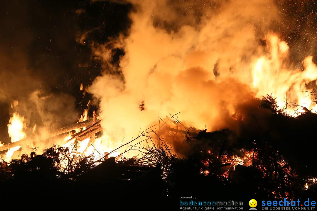 Funkenfeuer in Ittendorf bei Markdorf am Bodensee, 05.03.2017