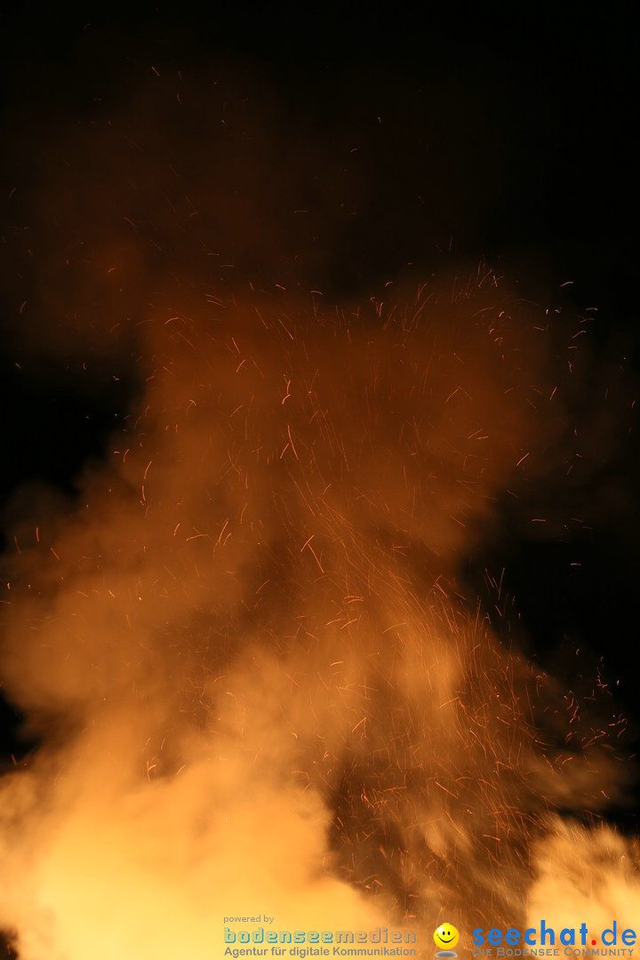 Funkenfeuer in Ittendorf bei Markdorf am Bodensee, 05.03.2017