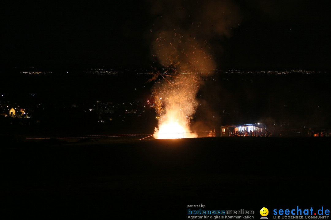 Funkenfeuer in Ittendorf bei Markdorf am Bodensee, 05.03.2017