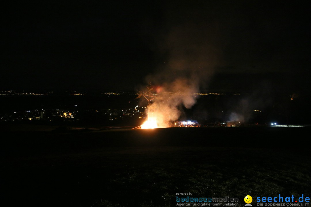 Funkenfeuer in Ittendorf bei Markdorf am Bodensee, 05.03.2017