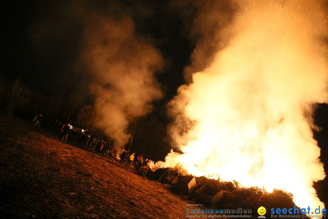 Funkenfeuer in Ittendorf bei Markdorf am Bodensee, 05.03.2017