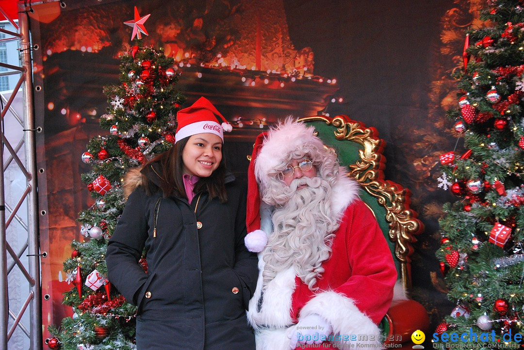 St. Nikolaus und Coca-Cola-Weihnachtstruck: Zuerich, 3.12.2017