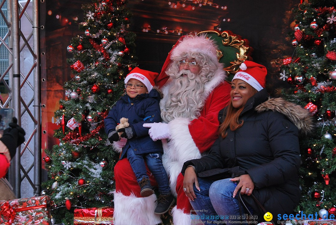 St. Nikolaus und Coca-Cola-Weihnachtstruck: Zuerich, 3.12.2017