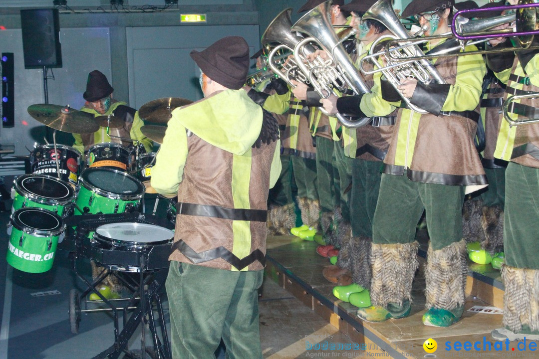 Guggenparty: Bronschhofen in der Schweiz, 13.01.2018