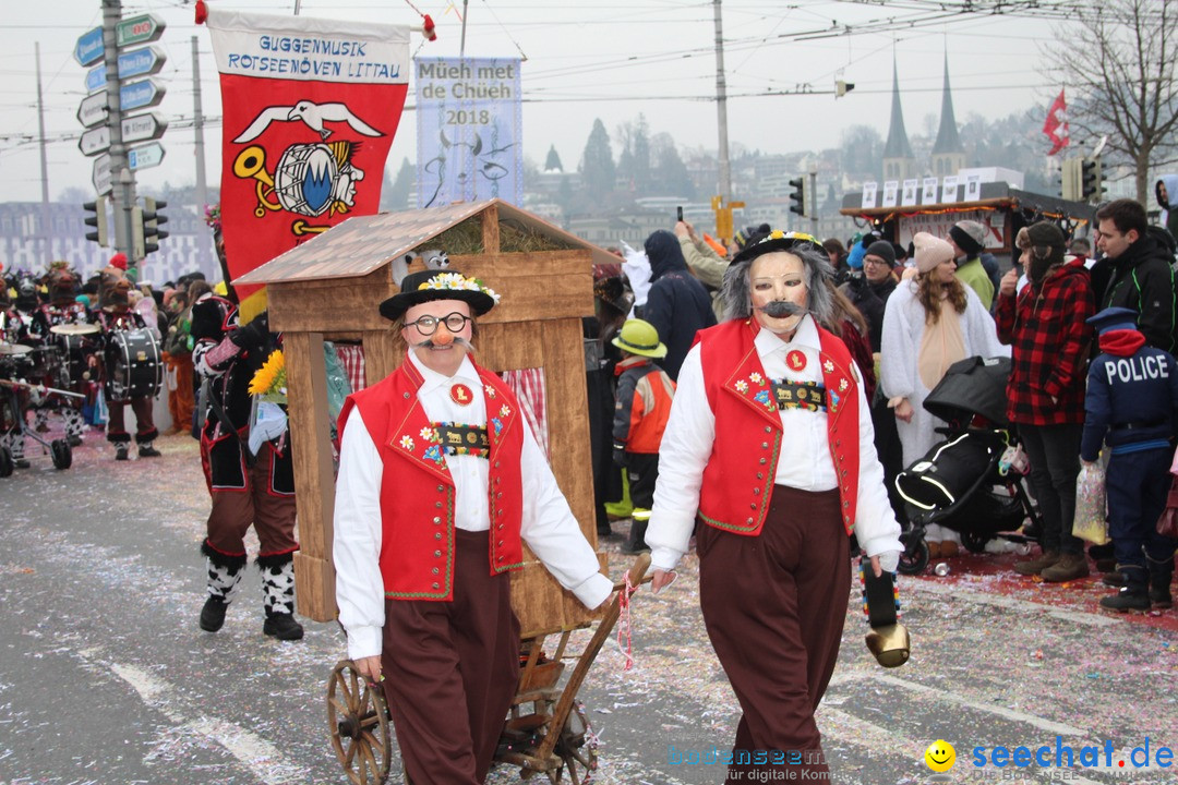 Fasnachtsumzug: Luzern - Schweiz, 08.02.2018