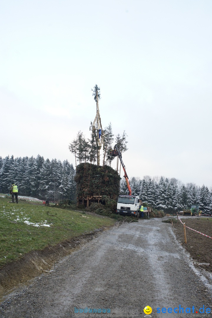 Funkenfeuer in Ittendorf bei Markdorf am Bodensee, 18.02.2018