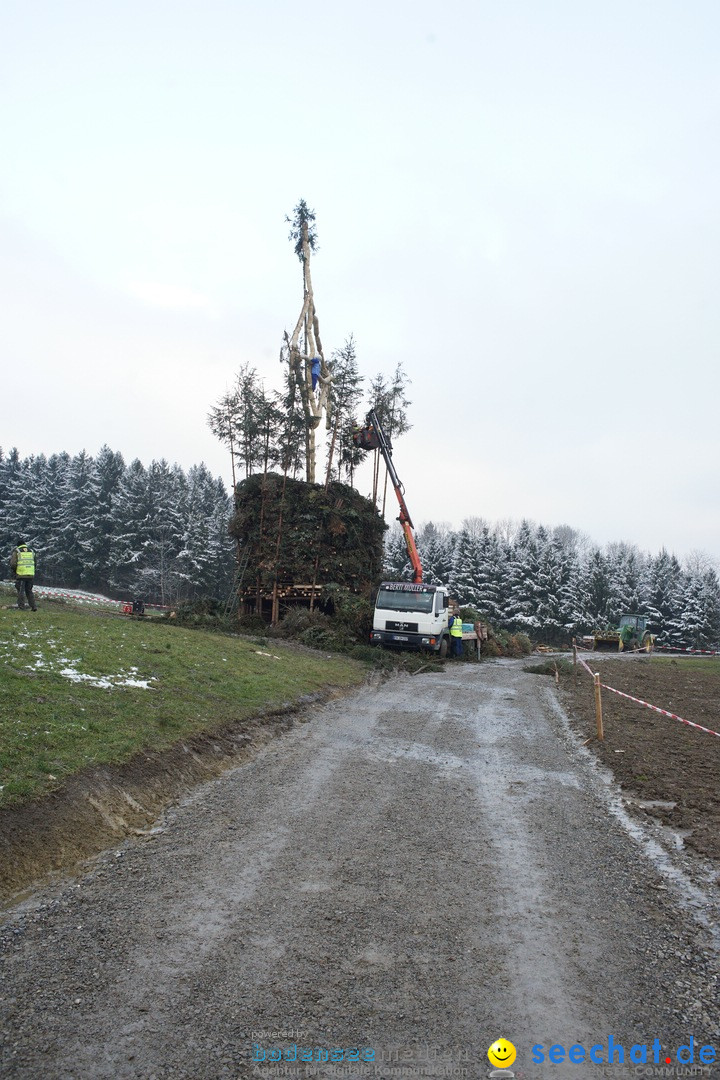 Funkenfeuer in Ittendorf bei Markdorf am Bodensee, 18.02.2018