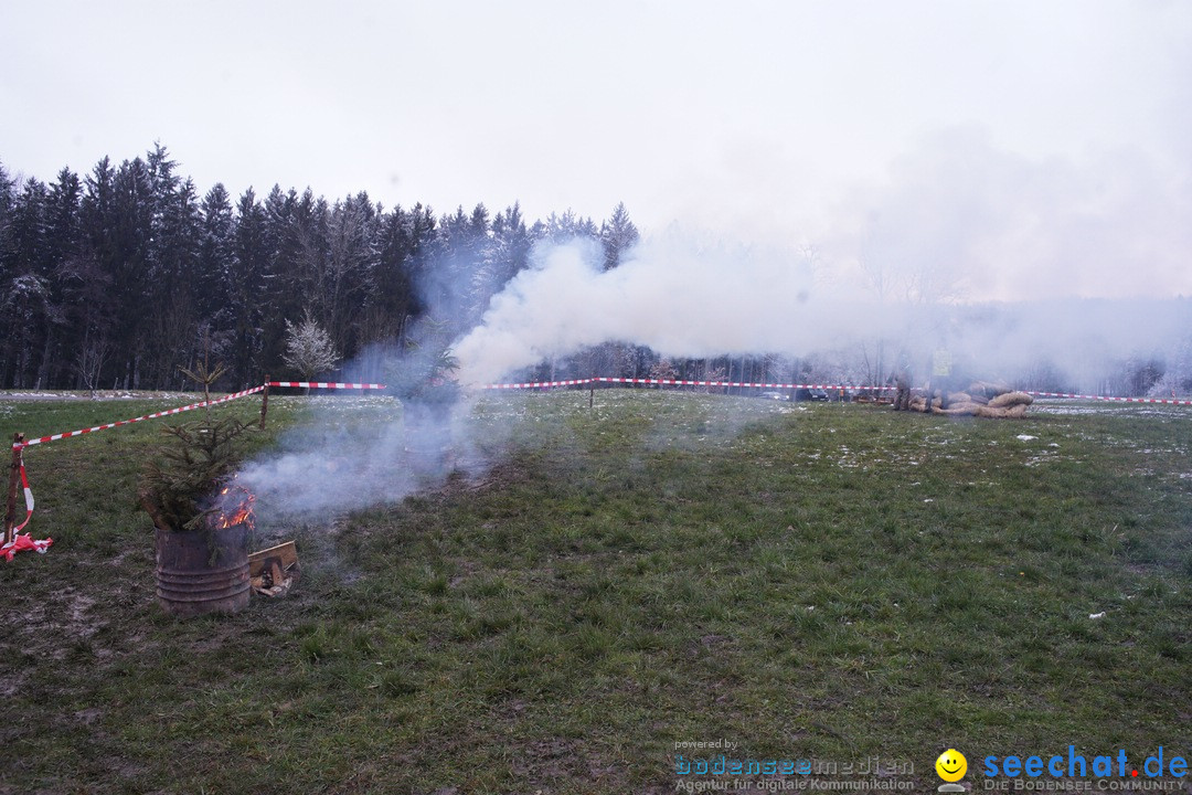 Funkenfeuer in Ittendorf bei Markdorf am Bodensee, 18.02.2018