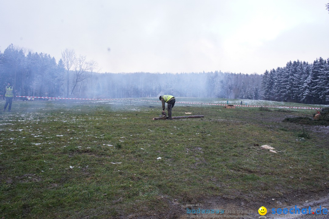 Funkenfeuer in Ittendorf bei Markdorf am Bodensee, 18.02.2018