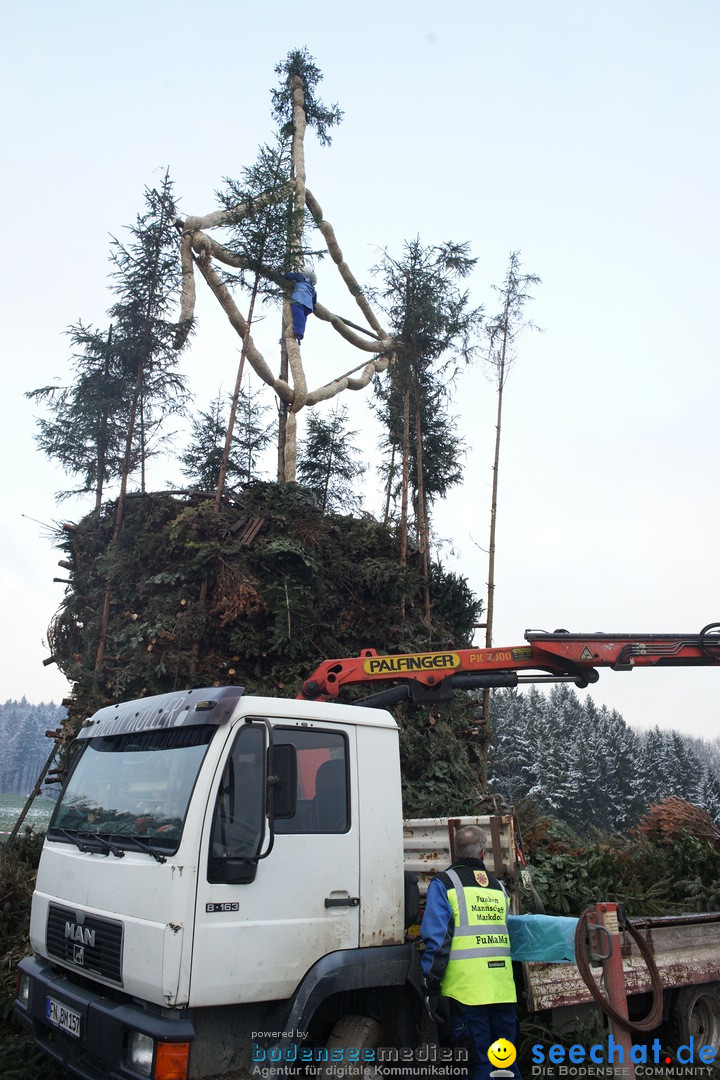 Funkenfeuer in Ittendorf bei Markdorf am Bodensee, 18.02.2018