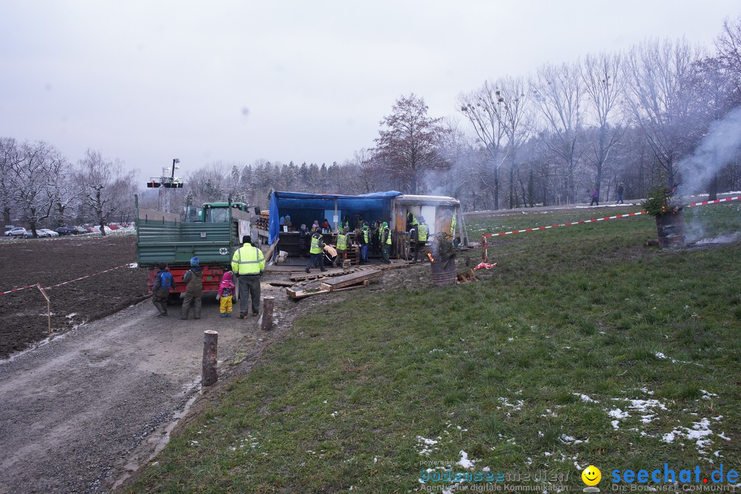 Funkenfeuer in Ittendorf bei Markdorf am Bodensee, 18.02.2018