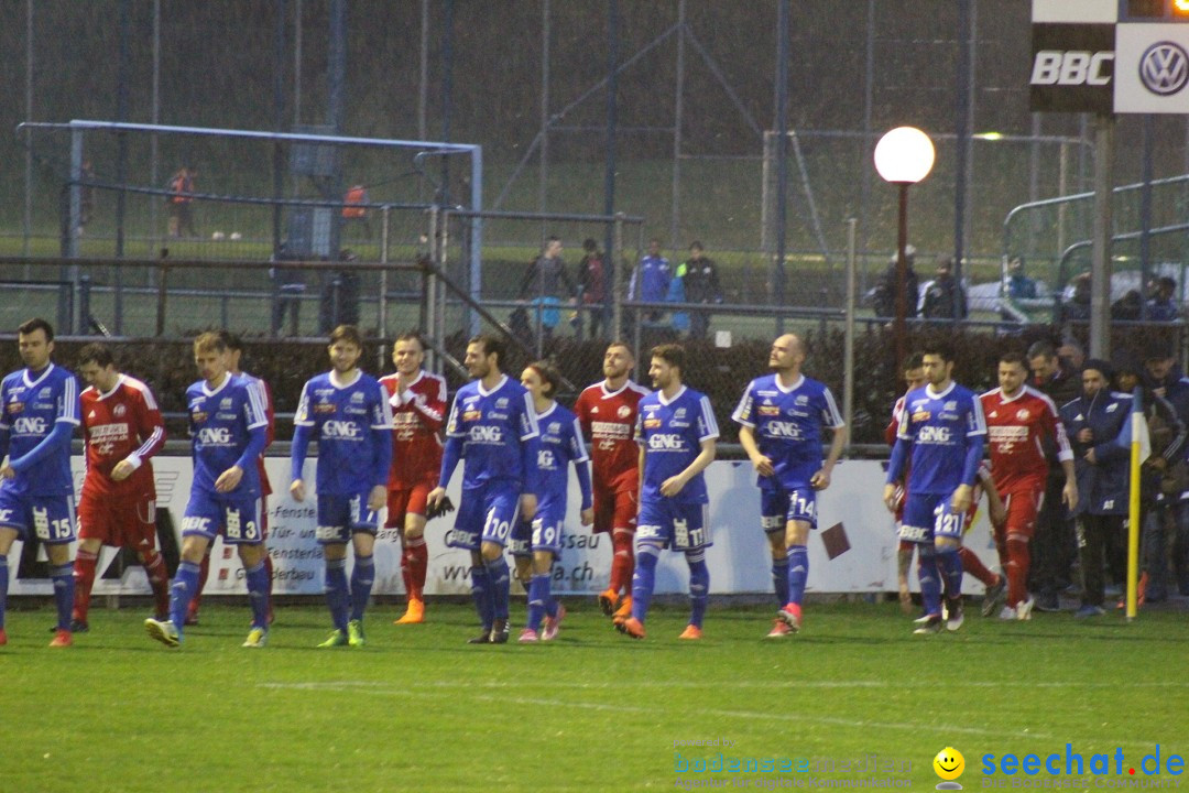 Fussball: FC Gossau vs FC Tuggen 3:1, Gossau - Schweiz, 28.03.2018