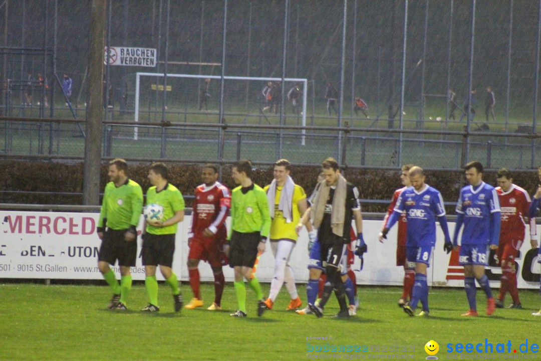 Fussball: FC Gossau vs FC Tuggen 3:1, Gossau - Schweiz, 28.03.2018