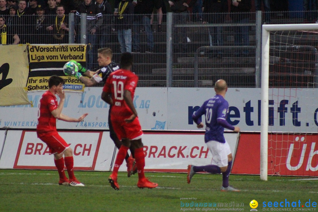 Fussball: FC Winterthur - FC Schaffhausen: Winterthur, 06.04.2018