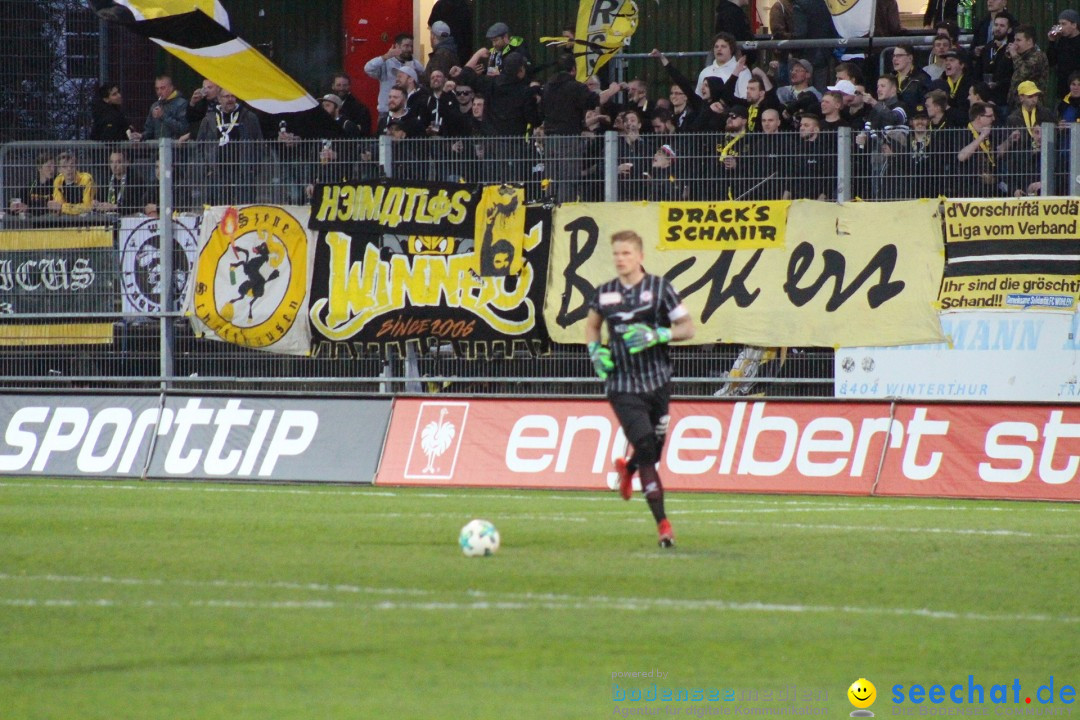 Fussball: FC Winterthur - FC Schaffhausen: Winterthur, 06.04.2018