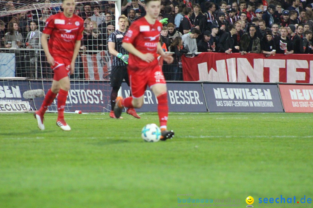 Fussball: FC Winterthur - FC Schaffhausen: Winterthur, 06.04.2018