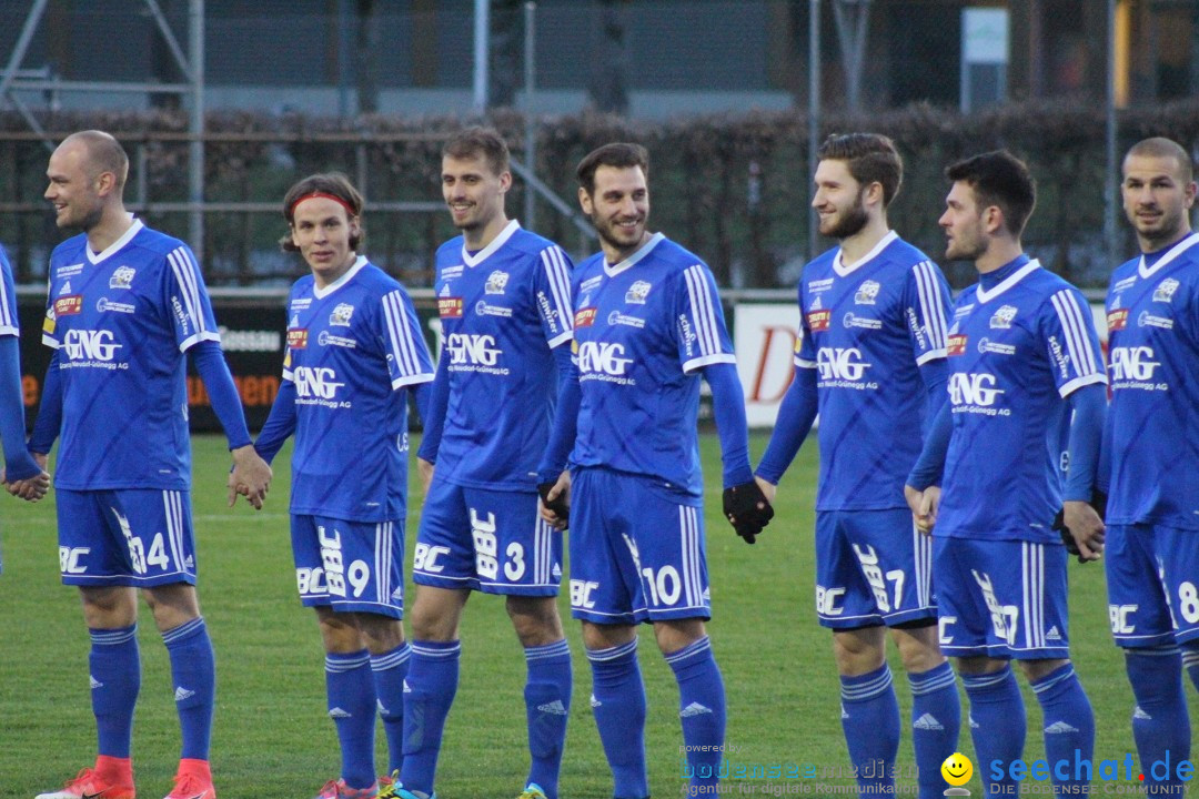 Fussball: FC Gossau vs AC Bellinzona, Gossau - Schweiz, 04.04.2018