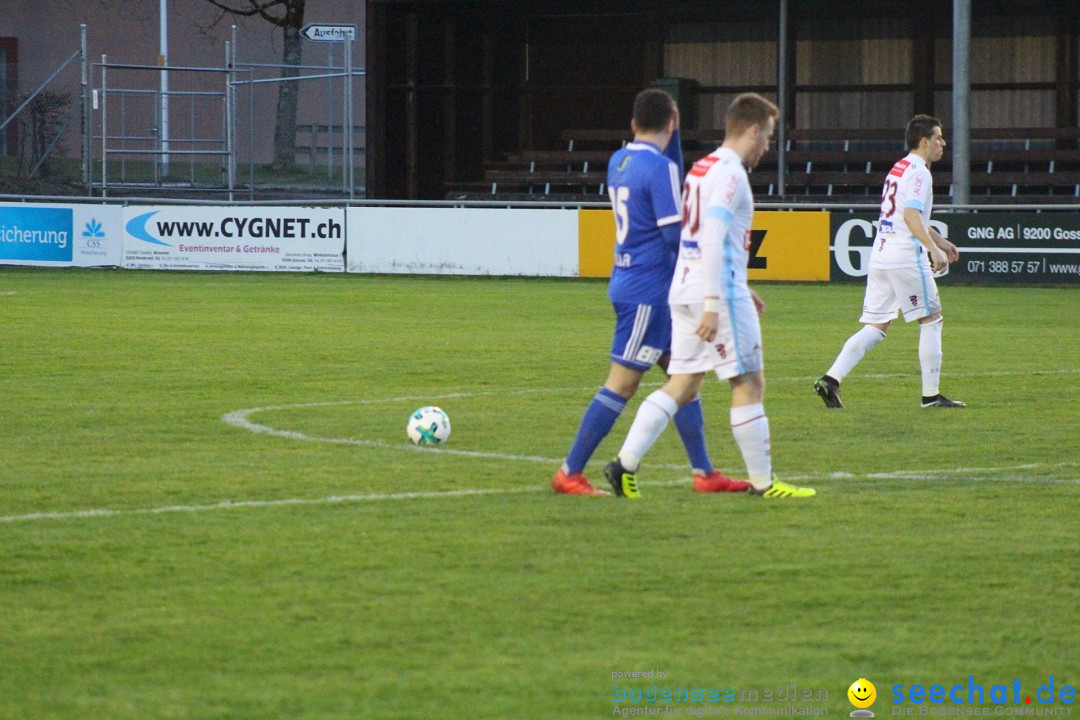 Fussball: FC Gossau vs AC Bellinzona, Gossau - Schweiz, 04.04.2018