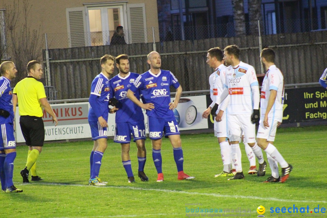 Fussball: FC Gossau vs AC Bellinzona, Gossau - Schweiz, 04.04.2018