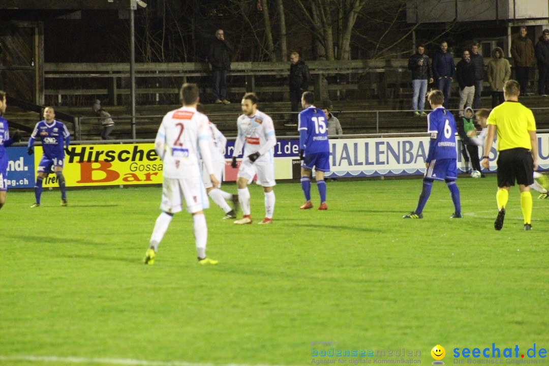 Fussball: FC Gossau vs AC Bellinzona, Gossau - Schweiz, 04.04.2018