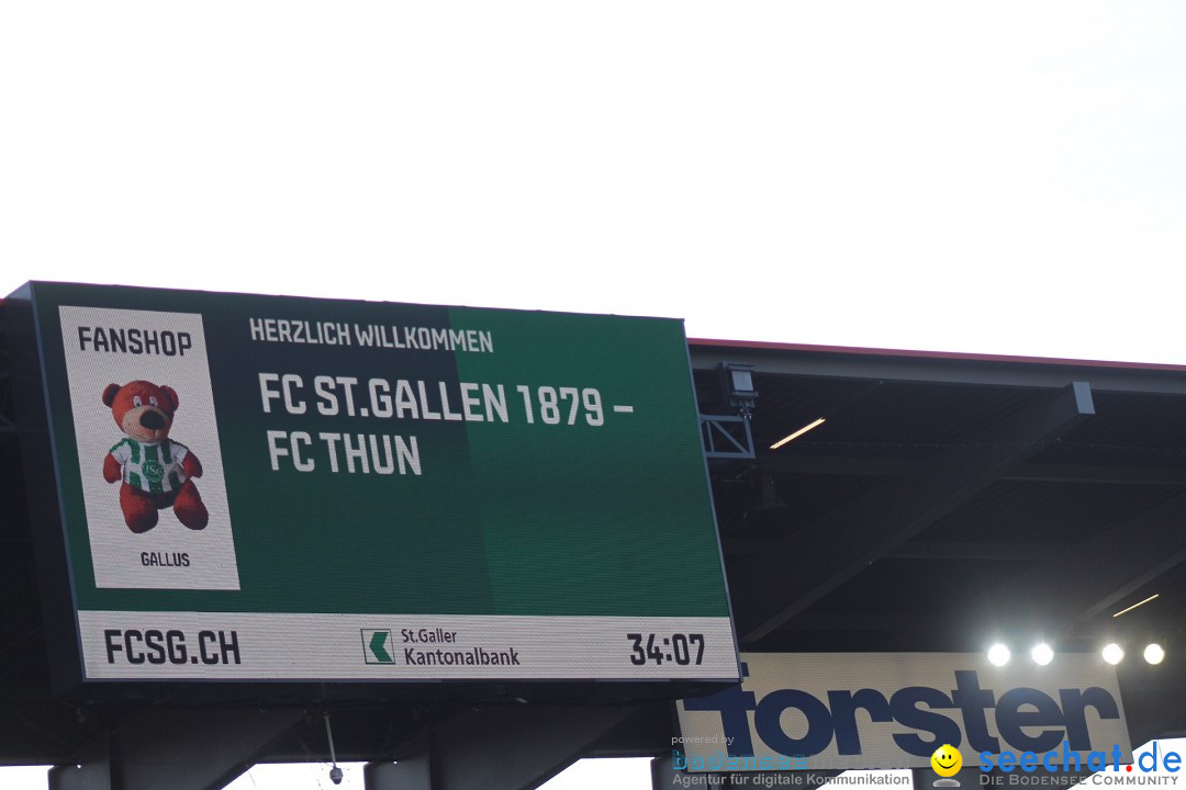 Fussball: FC ST.GALLEN 1879 vs FC THUN, St. Gallen - Schweiz, 21.04.2018