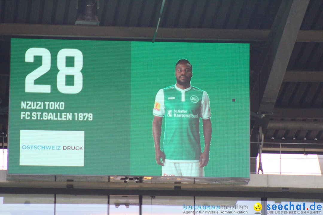 Fussball: FC ST.GALLEN 1879 vs FC THUN, St. Gallen - Schweiz, 21.04.2018