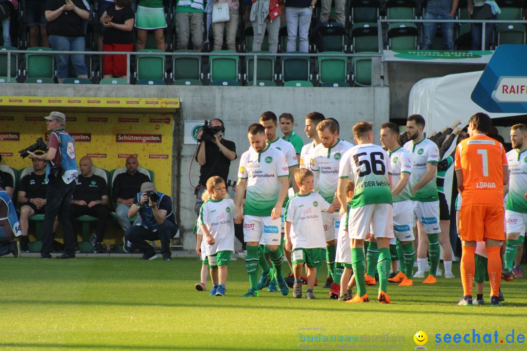 Fussball: FC ST.GALLEN 1879 vs FC THUN, St. Gallen - Schweiz, 21.04.2018