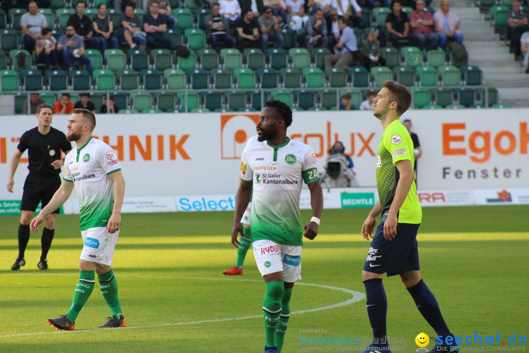 Fussball: FC ST.GALLEN 1879 vs FC THUN, St. Gallen - Schweiz, 21.04.2018