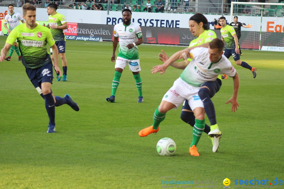 Fussball: FC ST.GALLEN 1879 vs FC THUN, St. Gallen - Schweiz, 21.04.2018