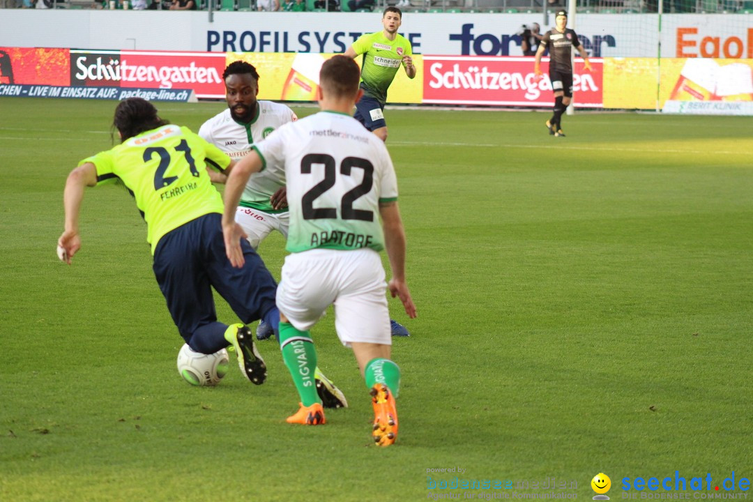 Fussball: FC ST.GALLEN 1879 vs FC THUN, St. Gallen - Schweiz, 21.04.2018